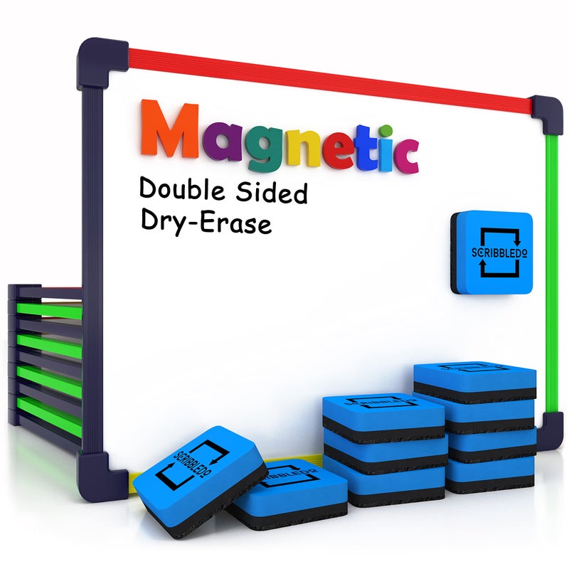 ScribbleDo 10 Pack Magnetic Dry Erase Board for Kids Whiteboard 9â€x12â€ Includes White Board for Writing Learning & Drawing Art Educational Kids Toy - Image 1